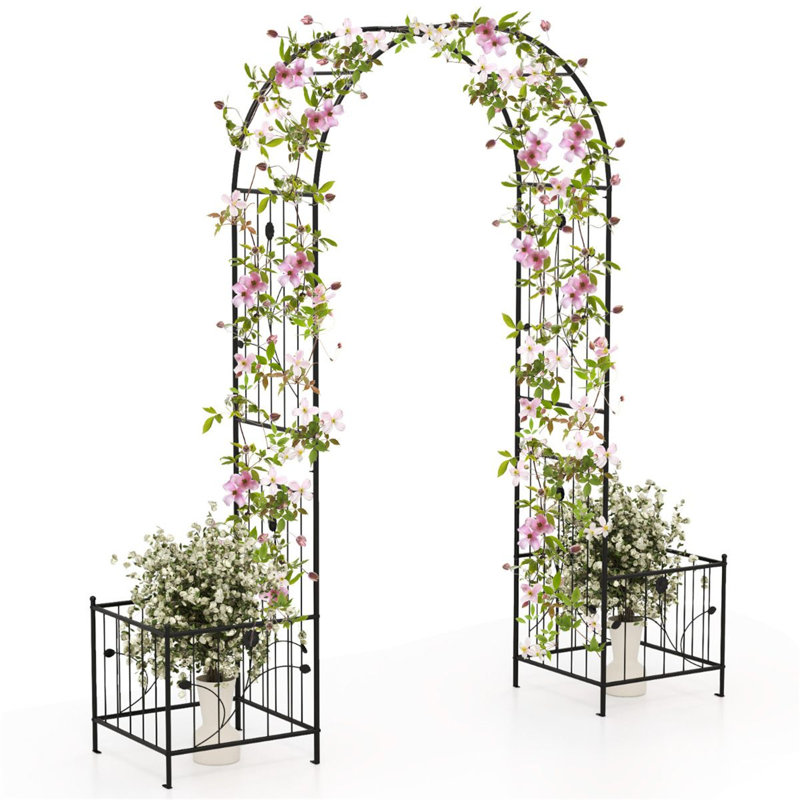 Metal Garden Art in Black, 217cm H x 202cm W x 50cm D