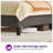 Bed Frame with Headboard, Modern Upholstered Design, Built-In Charging Station & LED Lighting, No Box Spring Needed-511215502-511215489