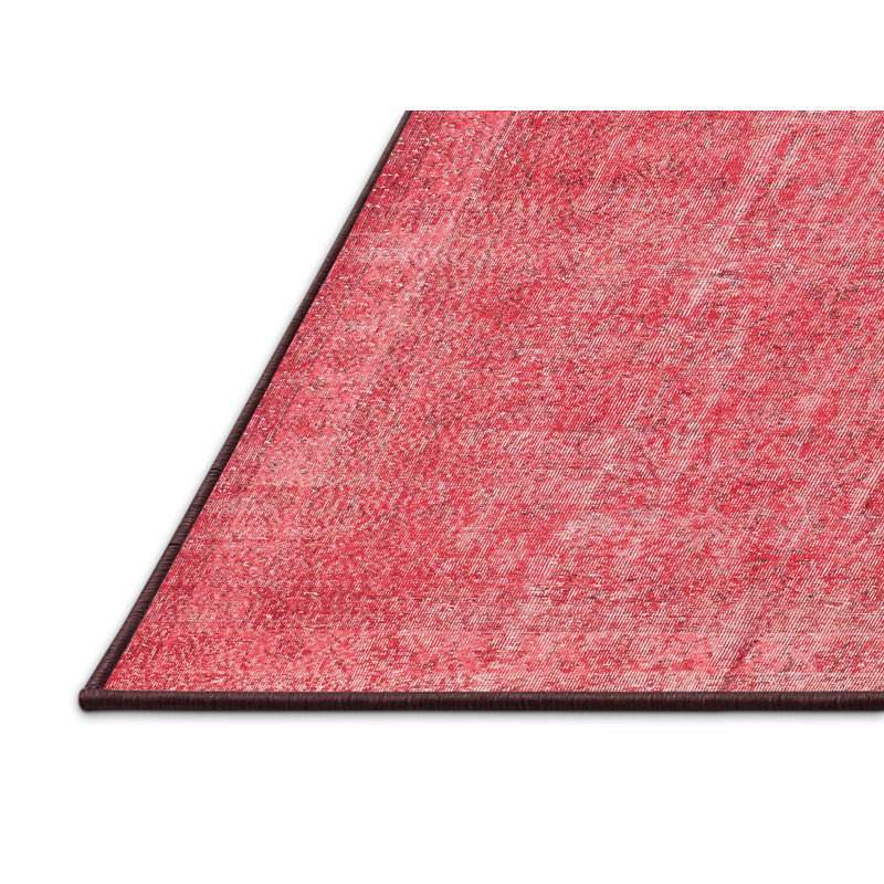 Tapis de zone rose contemporaine, Rectangle 8 pi x 10 pi