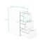 Armoire de salle de bain multifonctionnelle avec tiroirs-1233597837
