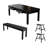 Solid wood multifunctional table set-110093664