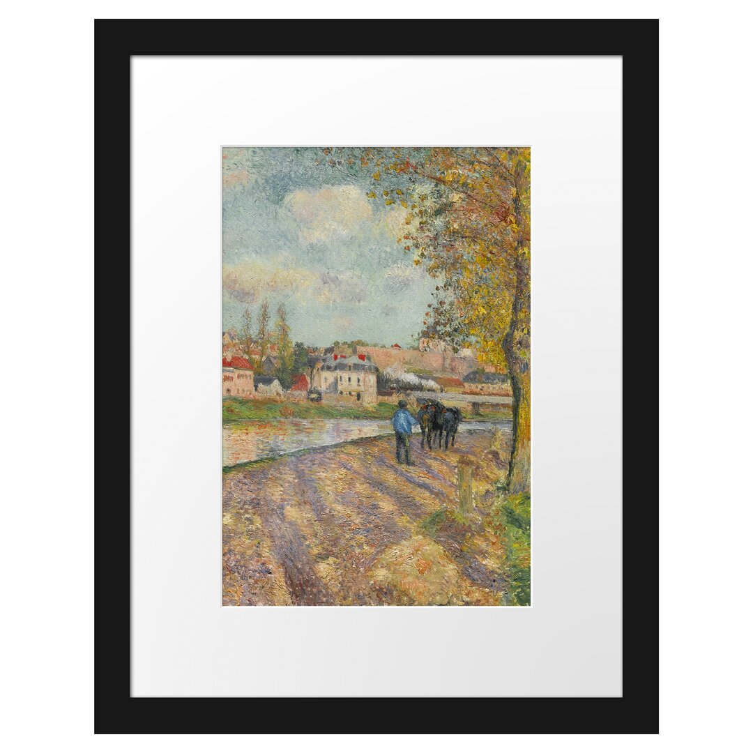 Gerahmter Kunstdruck Chemin De Lécluse Saint-Ouen-Autumn von Camille Pissarro