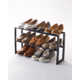Yamazaki Home 2 Shelves Adjustable Shoe Rack, Large, Double, Steel,  Holds 6 to 12 shoes, Expandable