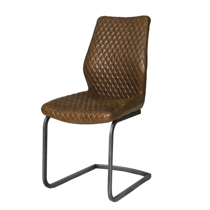 Rivero 50cm H Upholstered Side Chair, Antique Brown