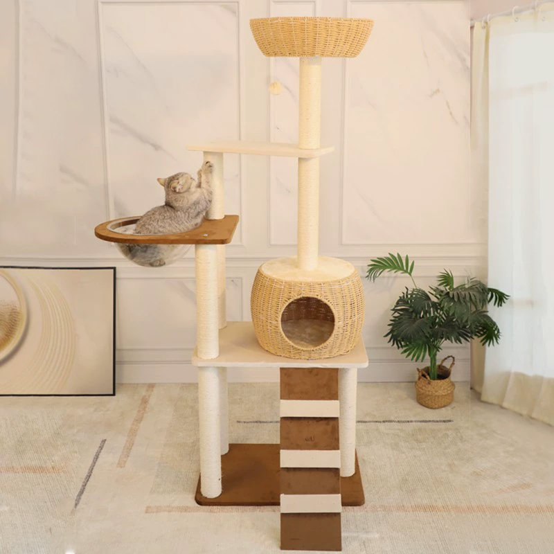4 Tiers Cat Tree with Condons,Perch,Scratching Posts