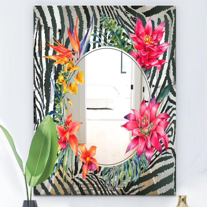 Leopard Cabin and Lodge Sleek Modern & Contemporary Accent Mirror, 39.4" H x 29.5" W