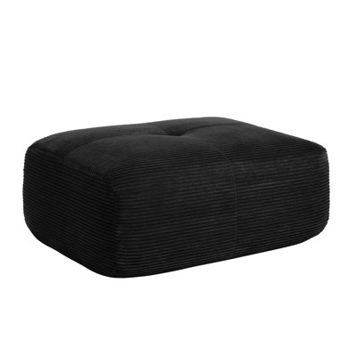 En velours côtelé noir, velours côtelé pour un entretien délicat, sans tracas d'assemblage, éponge haute résilience 32D et repose-pieds et coin incurvés, configuration tactile lisse, siège élargi multi-angles
