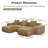 Modular Velvet Sofa with No Assembly Required