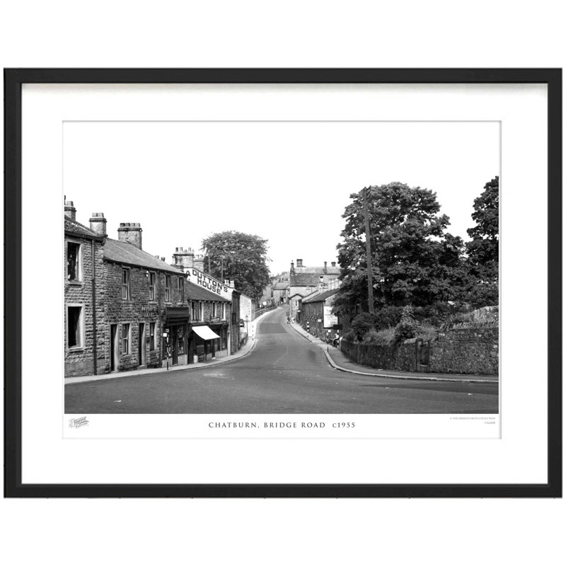 Chatburn, Bridge Road C1955 - Single Picture Frame Print, 40cm H x 50cm W x 2.3cm D