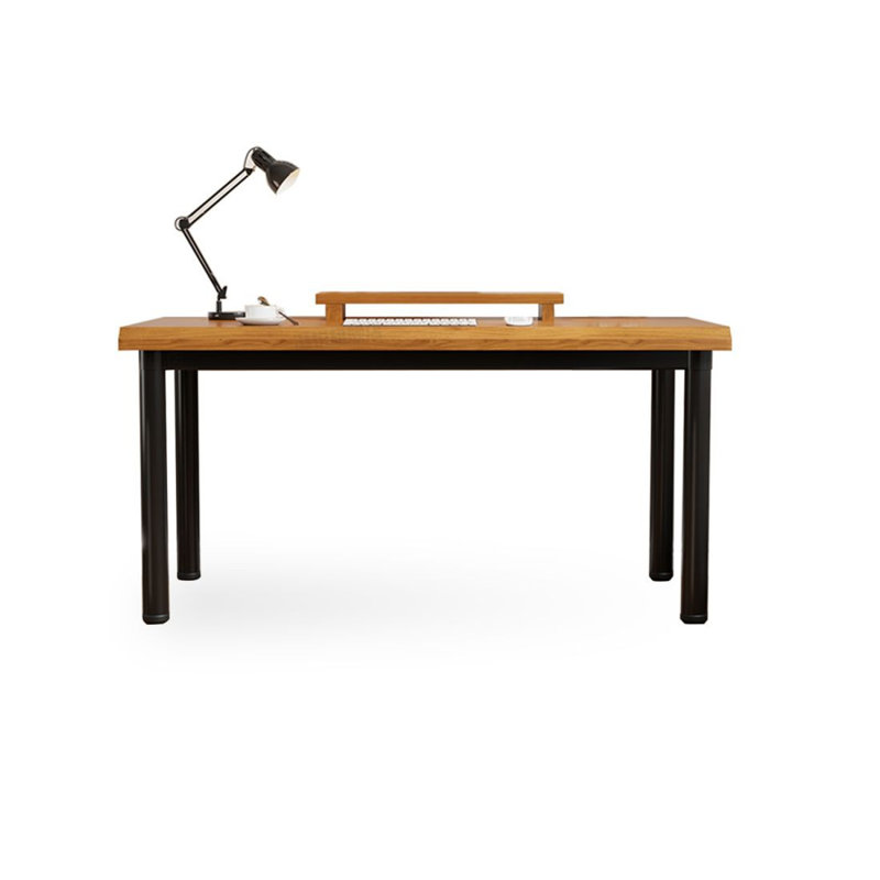 Bureau d'écriture rectangulaire en bois massif noyer, H 29,53 po x l 55,12 po x P 27,56 po