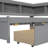L-Shaped Bookcases Bed With Power Outlets, USB Charging Ports,Two Drawers-1886304536-1886304743