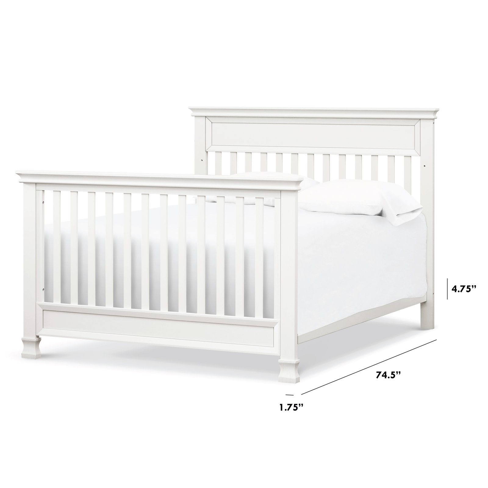 Full Bed Conversion Rails, Warm White