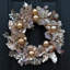 Couronne de Noël en soie et feuille d'eucalyptus métallique rose doré-2098243462