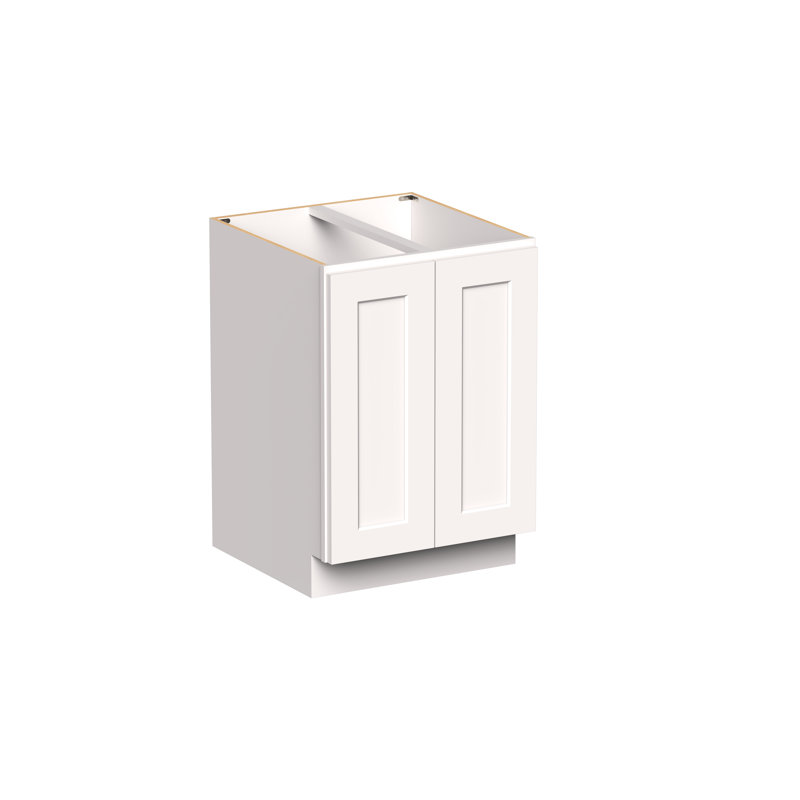 Armoire double pleine hauteur de style Shaker de DL Cabinetry (prête à assembler) de style shaker l 24 po x H 34,5 po x P 24 po