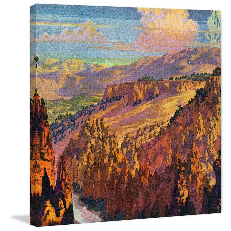« grand canyon », reproduction d’art sur toile tendue, H 18 po x l 18 po x P 1,5 po