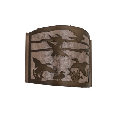 Rustic Lodge Copper Flush Mounted Sconce