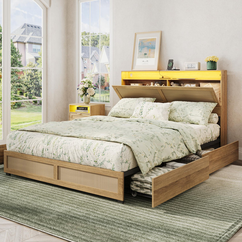 Platform Storage Bed, Queen
