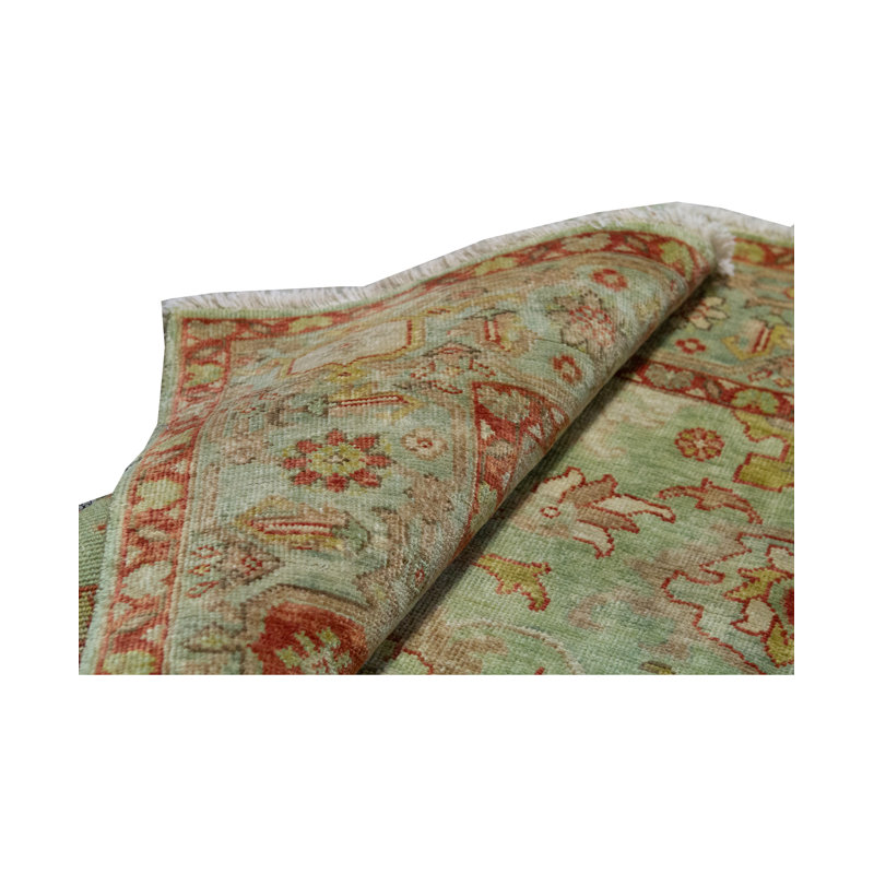 Tapis gris et bleu clair de haute qualité noué à la main Sultanabad