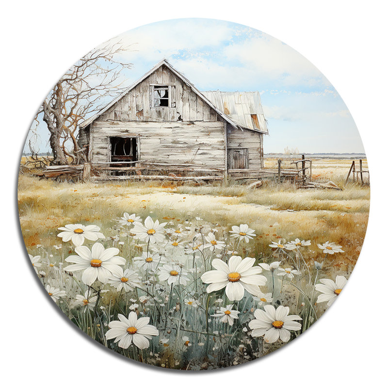 Arvilla - paysages d'art rond en métal, H 16 po x l 16 po