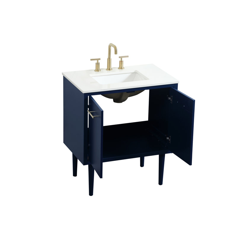 Ensemble de meuble-lavabo simple 30 po Cyrus, Bleu