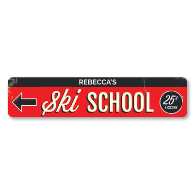 Ski School Custom Aluminum Sign