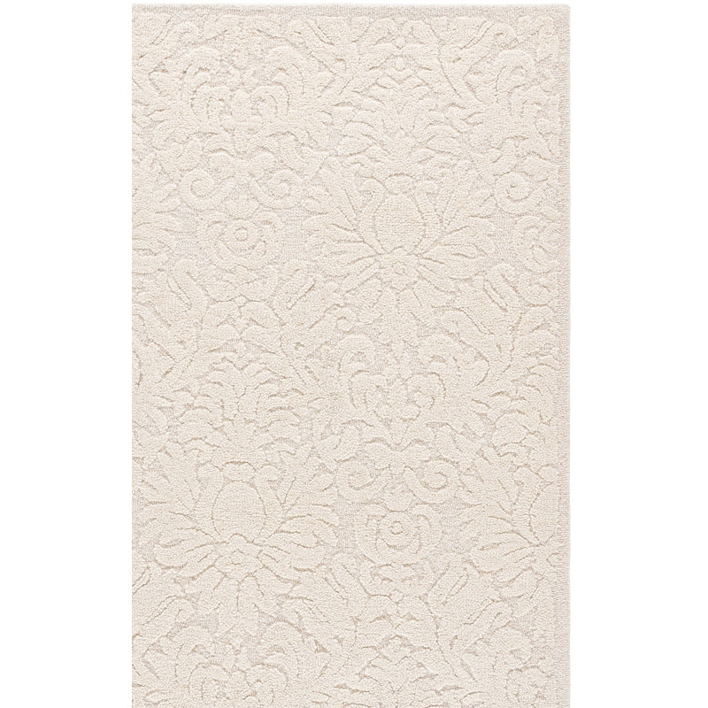 Blossom Hand Tufted Wool; Cotton Damask; Floral Indoor Rug, 6'-0" x 9'-0" Rectangle