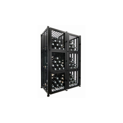 Honya 96-Bottle Metal Wine Locker in Matte Black – 42.25" H x 29" W