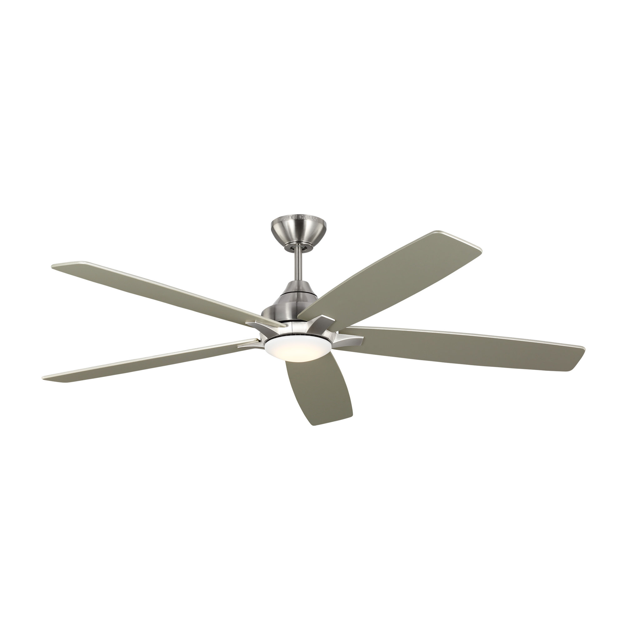 Lise 60'' 5 Blade Ceiling Fan with LED Light Kit, Brushed Silver