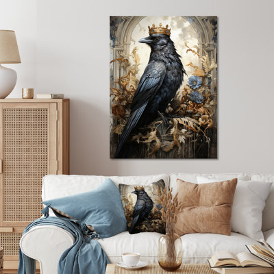 Corbeau majestueux I - décoration murale en métal Crow