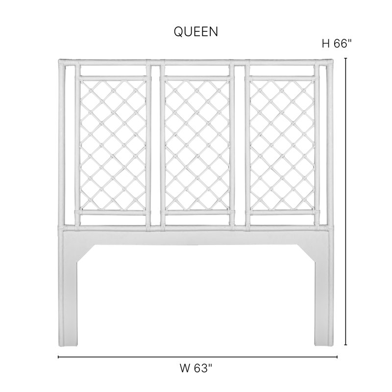 X and Diamond Open-Frame Headboard, Queen, Hot Pink