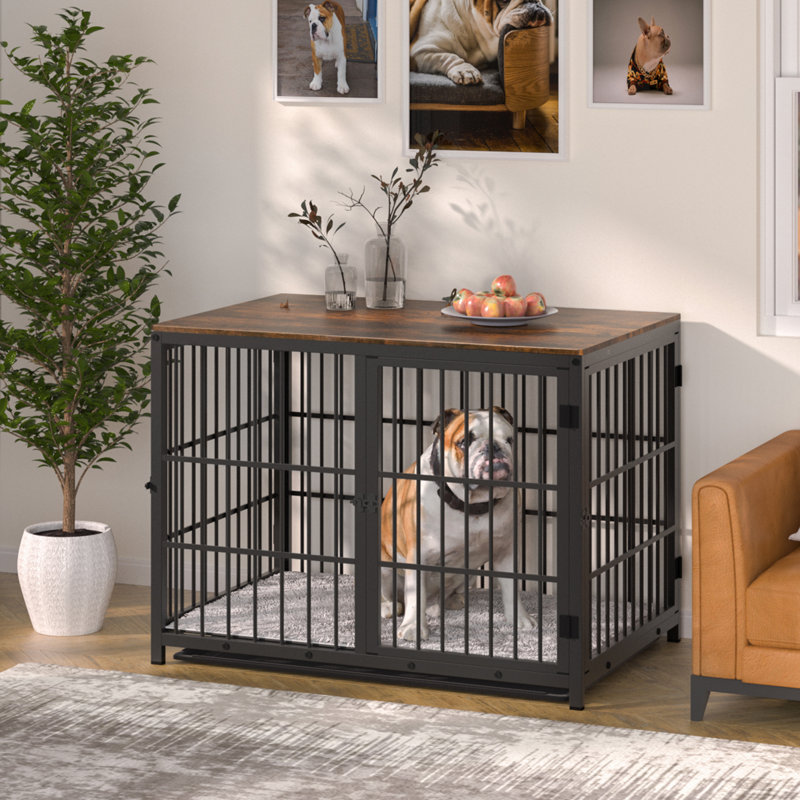 Caisse pour animal Chamiya, Noir, noir, noir, noir, Moyen (H 25,6 po x l 30,9 po x P 22,2 po)