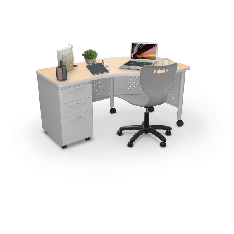 Bureau rectangulaire 60 "Lab Lab, Érable fusion, Gauche