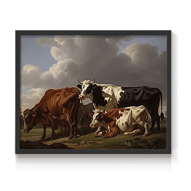 Faune - XXXIX - Reproduction encadrée - Restickable, H 11 po x l 14 po, Noir, noir, noir, noir