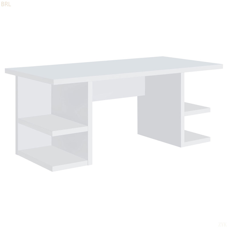 Bureau d'écriture blanc à 4 tablettes