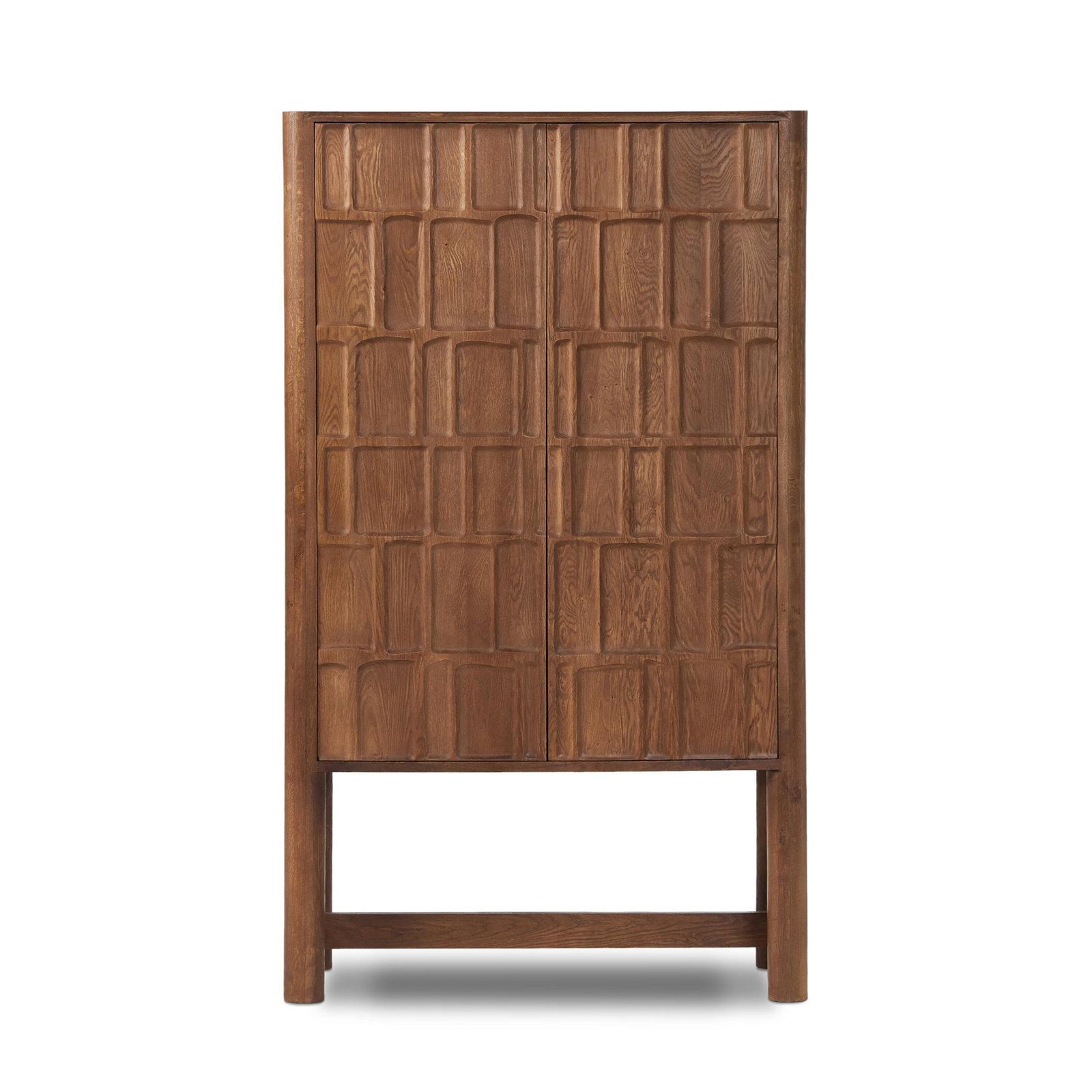 Junie Solid Wood Storage Cabinet, Brown