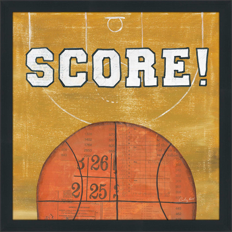 «On the Field II Score», impression, H 21,5 po x l 21,5 po x P 0,75 po, Cadre espresso