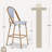 4-Piece Stackable High Back Bar & Counter Stool With Aluminum Frame, Outdoor Bar Stools (Set of 4)-1484890726
