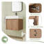 Meuble-lavabo simple avec plateau en résine 23,67 po Keisy