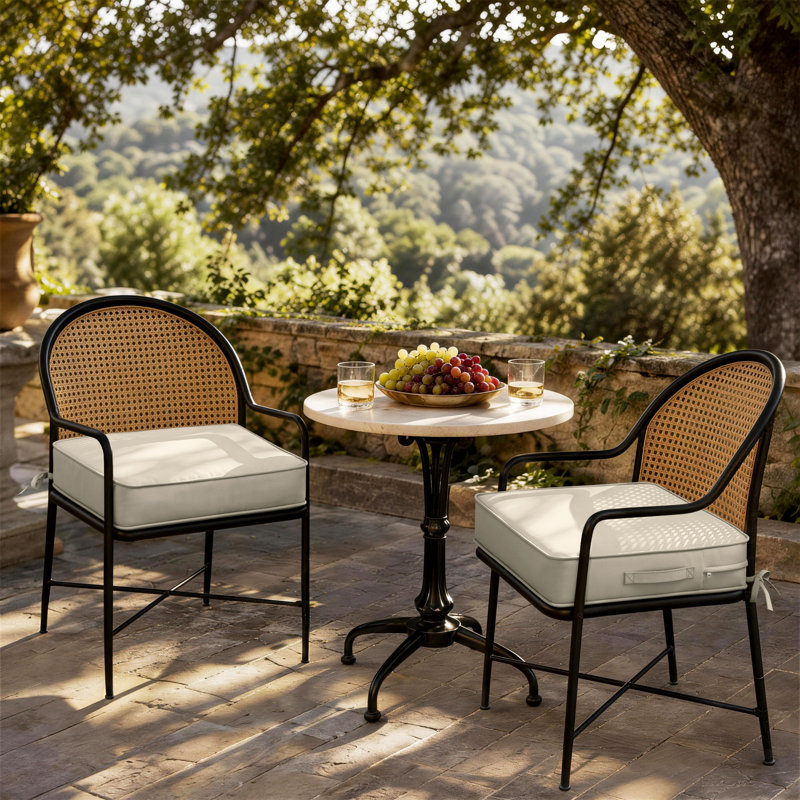 Coussins de chaise d'extérieur pour l'extérieur, coussins de chaise de patio résistants à l'eau avec poignée et fond antidérapant