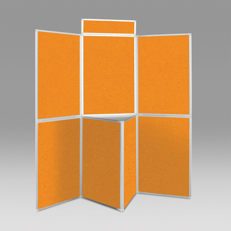Free-Standing Bulletin Board 220cm H x 210cm W, Orange