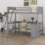 Lit mezzanine avec tablettes et bureau-905970984
