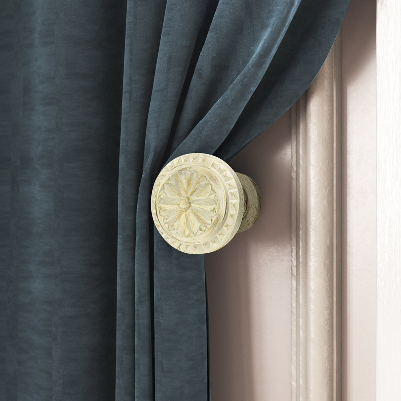 Retenue de rideau Sentire Medallion, Blanc doré de France