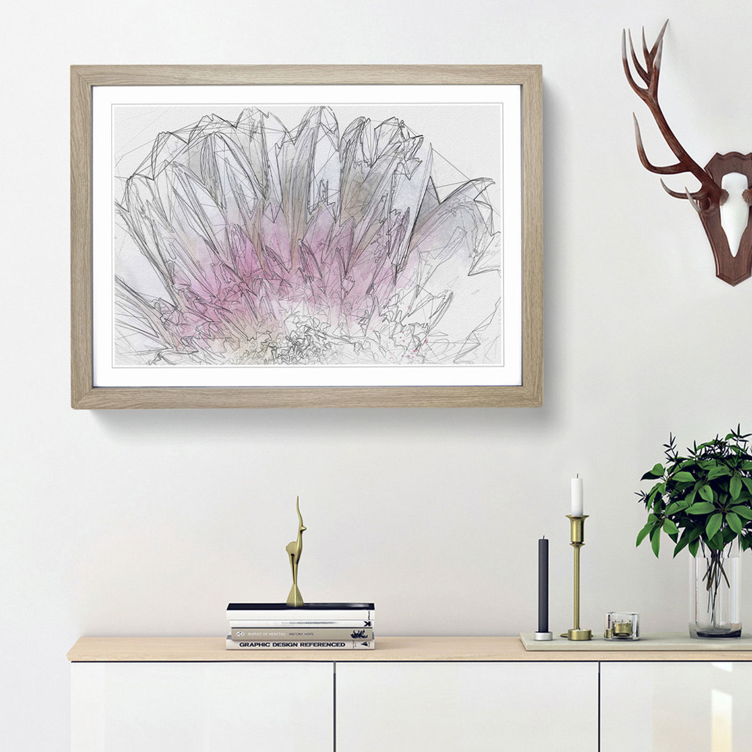 Petals of a Pink and White Gerbera - Picture Frame Graphic Art Print
