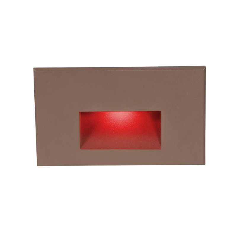 LEDme 120V Integrated LED Horizontal Step and Wall Light, Bronze, Red