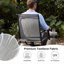 Ensemble repas 5 pièces avec trou pour parasol et chaises pivotantes en textilène-130372071-130372073