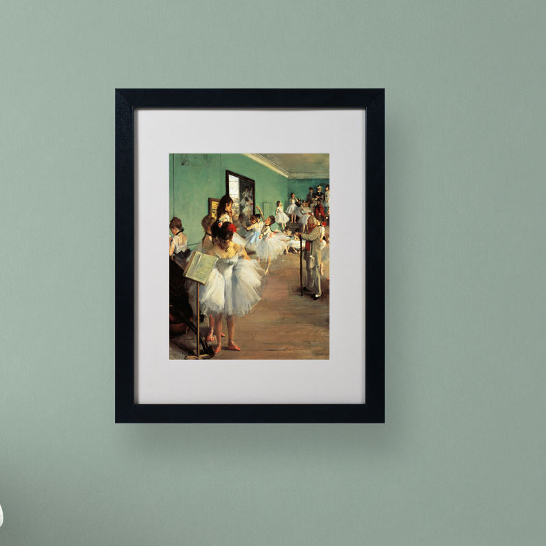 «Dance Examen 1873-74» par Edgar Degas, reproduction sur toile, H 14 po x l 11 po x P 0,5 po, Toile avec cadre noir