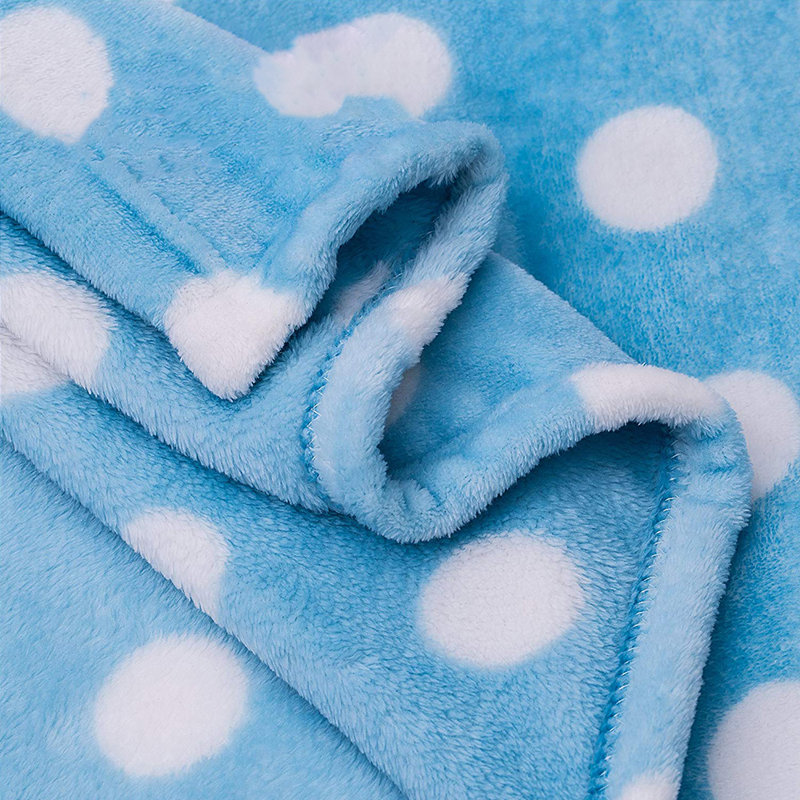 Knitted Throw Blanket, Blue/Gray