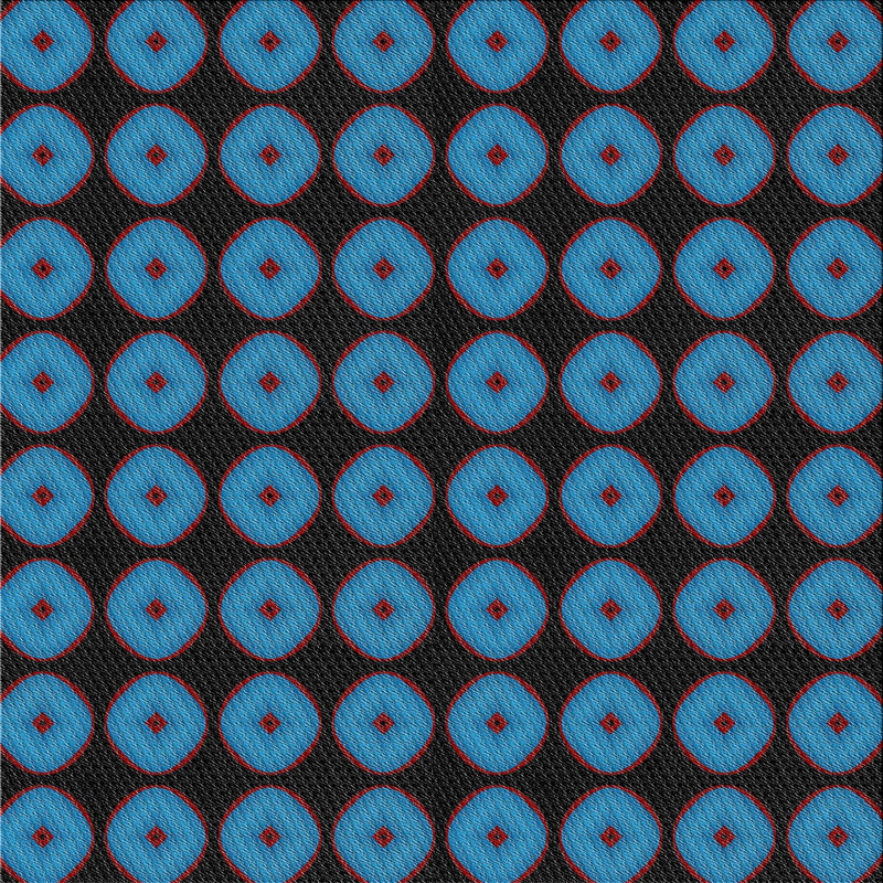 Bleu géométrique/Tapis décoratif noir perdue, Carré 6 pi