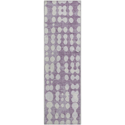 Premium Machine Washable Prisco Purple Rug