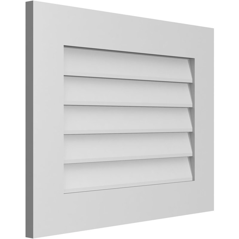 Vent à pignon rectangulaire en uréthane non-fonctionnel, H 20 po x l 26 po x P 1 po
